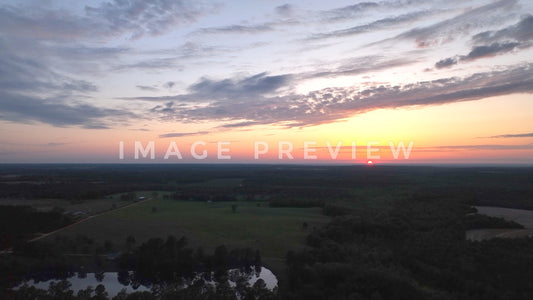 stock photo sunset over countryside