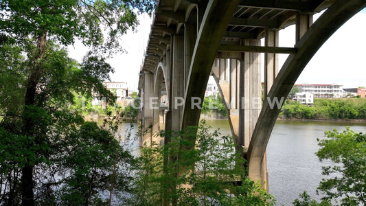 stock photo Selma, AL arches beneath Edmund Pettus Bridge