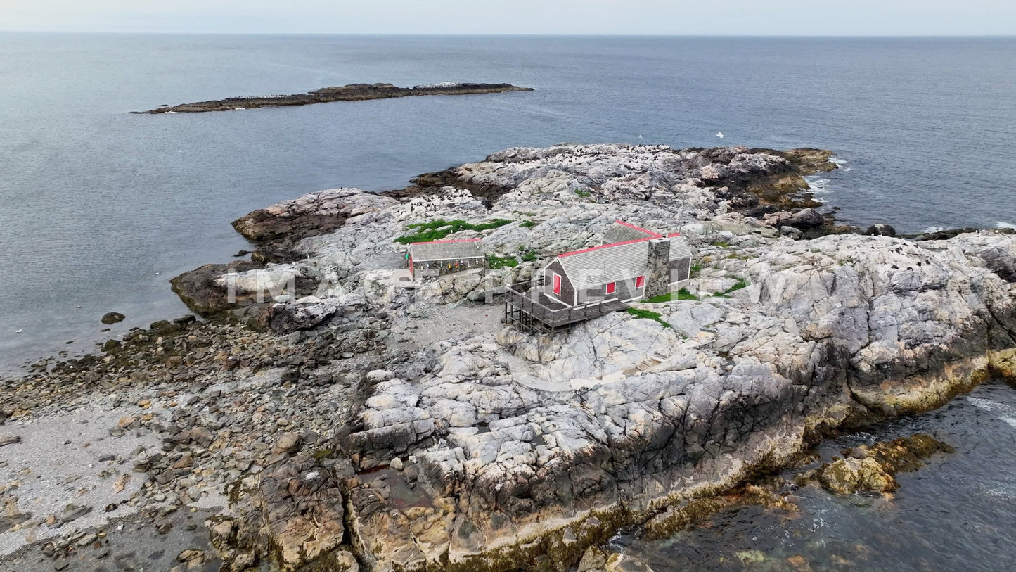 Stock photo rocky island boston ma