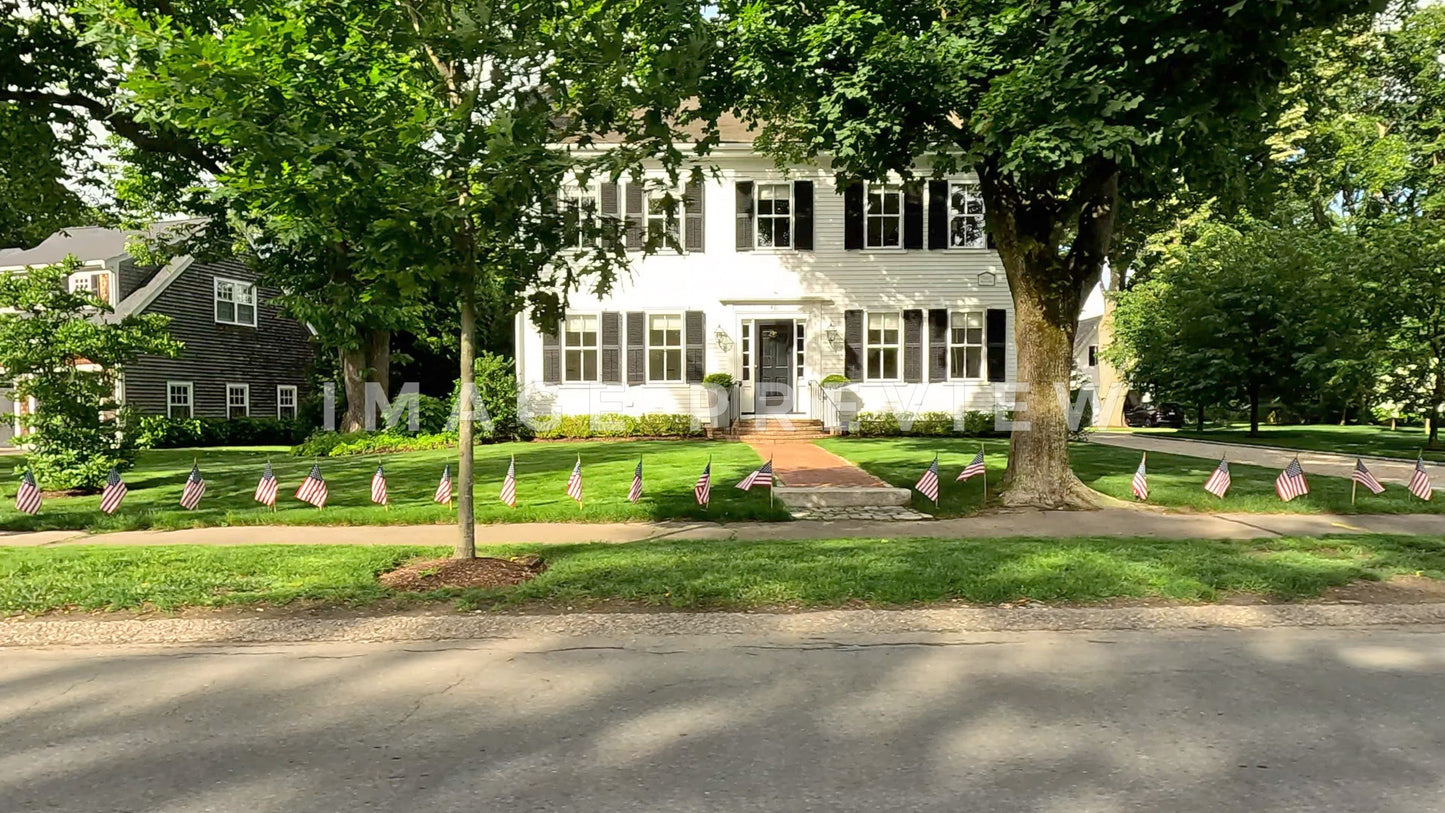 stock photo house on the streets of boston MA