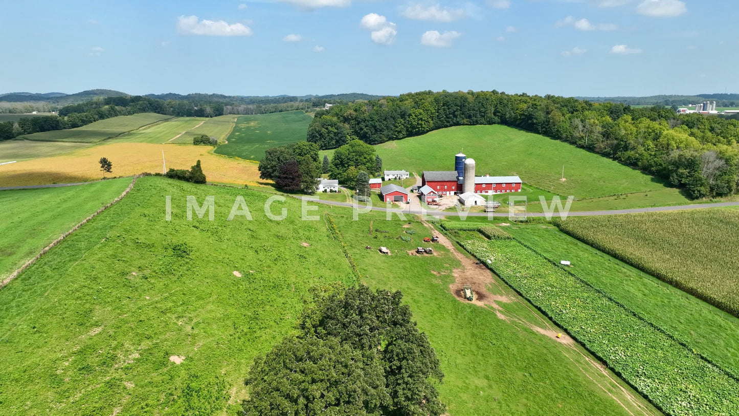 stock photo rolling hill farmland