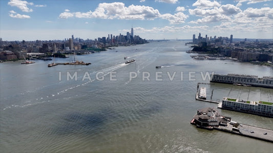 Photo - New York City, NY over Hudson River looking towards World Trade Center
