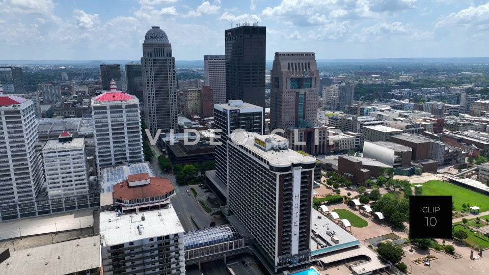 CLIP 10 - Louisville, KY downtown hotels and office towers with KFC Yum! Center