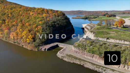 CLIP 10 - Tioga-Hammond Lakes, PA dramatic spin around Dam