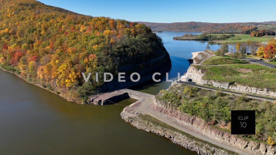 CLIP 10 - Tioga-Hammond Lakes, PA dramatic spin around Dam