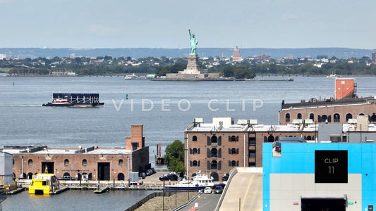 CLIP 11 - New York, NY Statue of Liberty seen from Staten Island