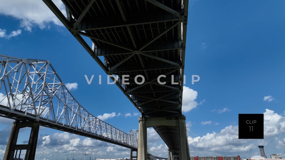 CLIP 11 - New Orleans, LA underneath Crescent City Connection Bridge