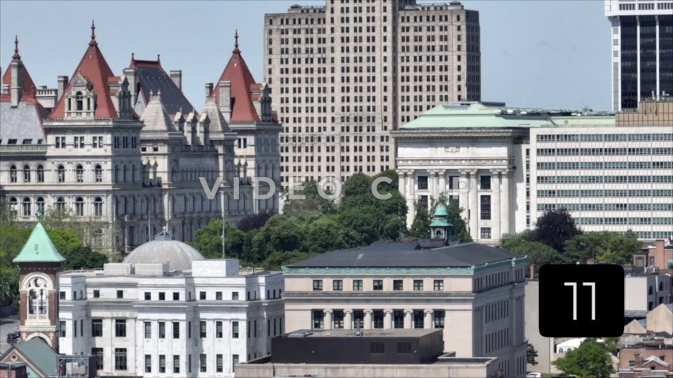 CLIP 11 - Albany, NY Vol. 1 - close up of downtown historical architecture