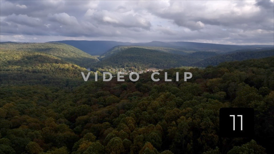CLIP 11 - Ohiopyle, PA treetop flying then rising above countryside