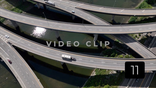 CLIP 11 - Binghamton, NY interstate highway intersection over Susquehanna River