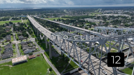CLIP 12 - New Orleans, LA Vol. 1 - traffic crossing Crescent Connection Bridge