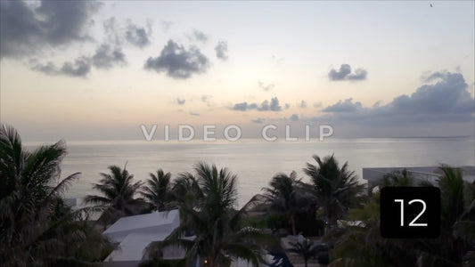 CLIP 12 - Isla Mujeras, Mexico sunrise and seaside villas in Caribbean