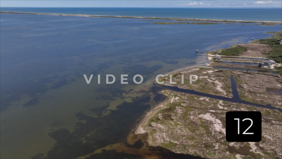 CLIP 12 - Outer Banks, NC at Buxton inlet aerial view