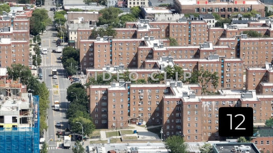 CLIP 12 - New York, NY Vol 2. - Residential real estate in Staten Island with street traffic