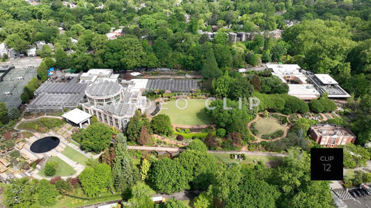 CLIP 12 - Atlanta, GA drone view of Atlanta Botanical Garden by Piedmont Park