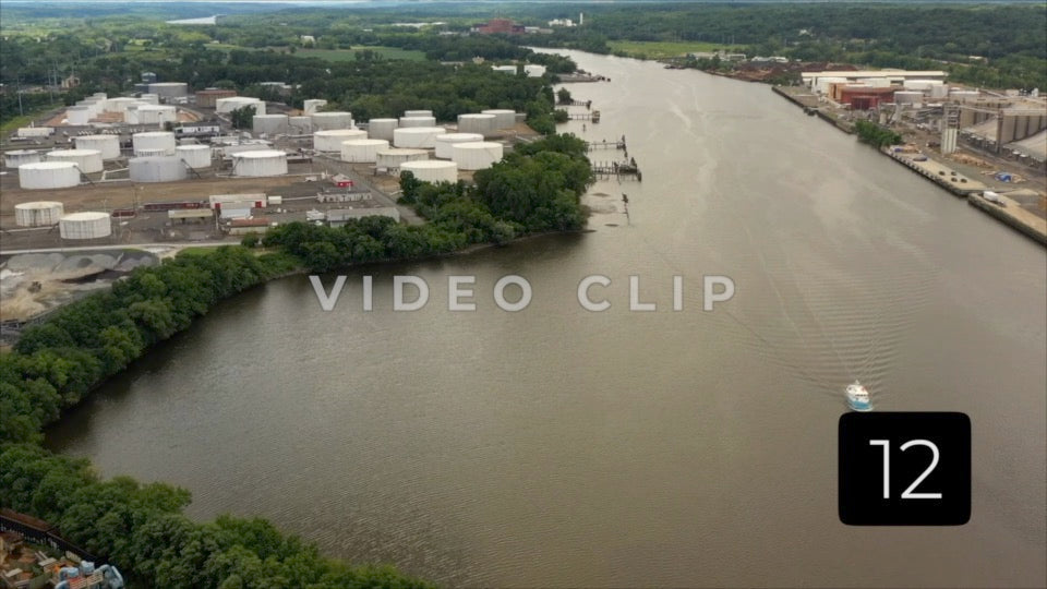 CLIP 12 - Albany, NY Vol. 2 - Port of Albany on the Hudson river with industrial complex