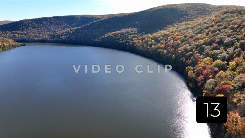 CLIP 13 - Tioga-Hammond Lakes, PA vista view of lake in sunshine