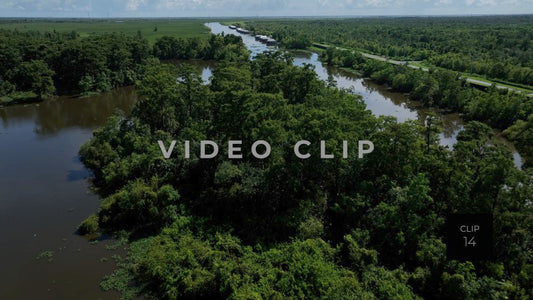 CLIP 14 - New Orleans, LA Low flight then turn over Segnette bayou wetlands