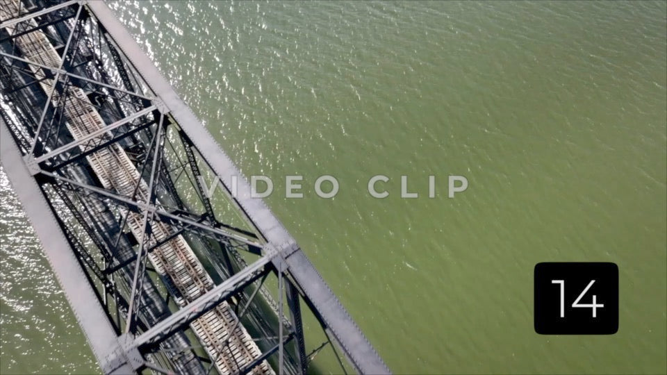 CLIP 14 - Charleston, WV drone flight over train bridge then looking down