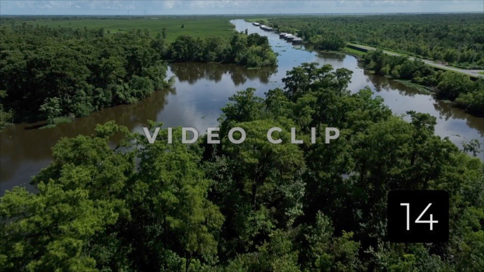 CLIP 14 - New Orleans, LA Vol. 3 - Low flight then turn over Segnette bayou wetlands