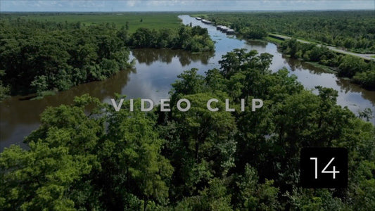 CLIP 14 - New Orleans, LA Vol. 3 - Low flight then turn over Segnette bayou wetlands