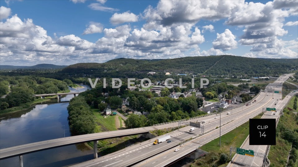 CLIP 14 - Binghamton, NY traffic crossing over Susquehanna River