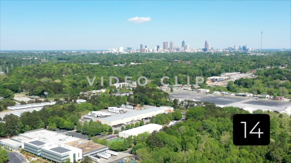 CLIP 14 - Atlanta, GA Vol. 1 - city skyline with industrial buildings in foreground