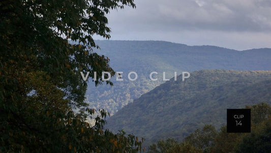 CLIP 14 - Ohiopyle, PA big reveal flying past trees to mountain landscape