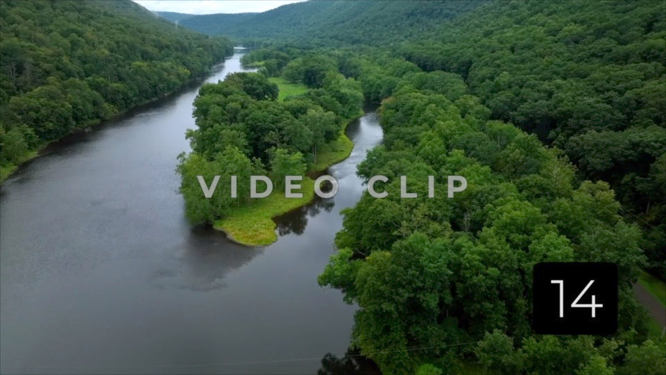 CLIP 15 - Allegheny river flowing through remote wilderness in National Forest