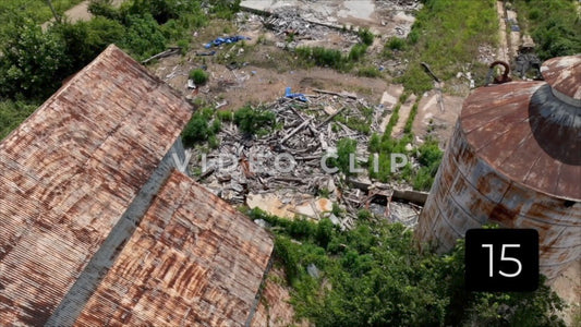 CLIP 15 - Jackson, MS slow spin over abandoned factory ruins