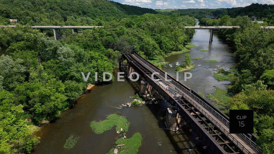 CLIP 15 - Lynchburg, VA couple taking selfie on walking trail over James River