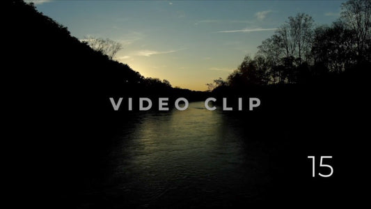 CLIP 15 - Etowah River - beautiful sunset over landscape with river near Atlanta, GA