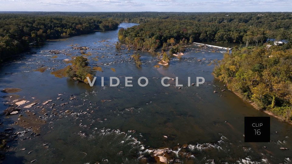 CLIP 16 - Richmond, VA aerial view of James River