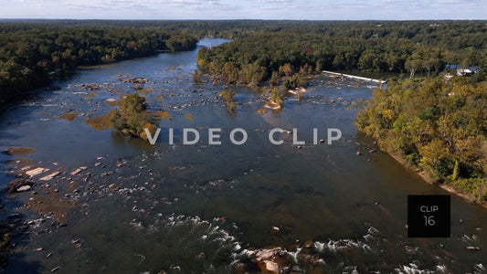 CLIP 16 - Richmond, VA aerial view of James River