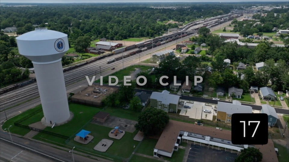 CLIP 17 - Jackson, MS city water tower and Canadian National Railway