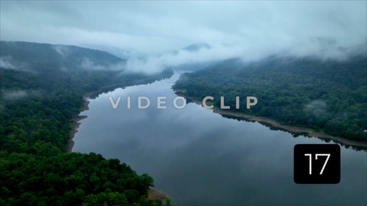 CLIP 17 - Early morning fog over Allegheny river in Allegheny National Forest