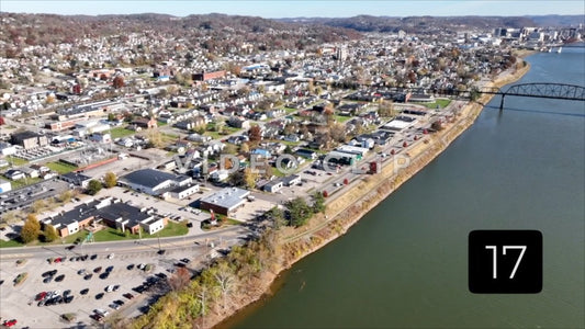 CLIP 17 - Charleston, WV crossing river to view homes and business