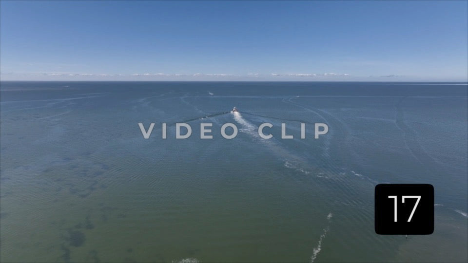 CLIP 17 - Outer Banks, NC Ocracoke Ferry crossing inlet