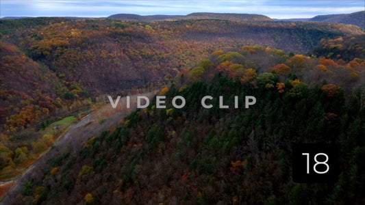 CLIP 18 - Pennsylvania Grand Canyon close flight over treetops to Canyon