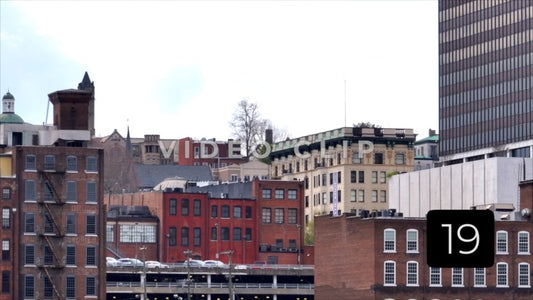 CLIP 19 - Lynchburg, VA Vol. 1 - 7x zoom close up of downtown buildings