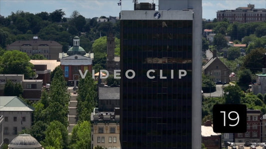 CLIP 19 - Lynchburg, VA Vol. 2 - close up of office towner and old buildings downtown