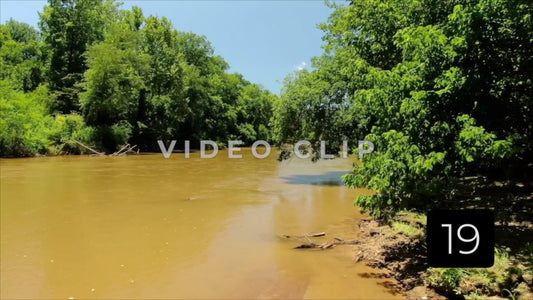 CLIP 19 - Oconee River - ideal summer's day with peaceful Southern river in Greene County, GA