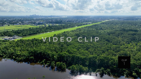 CLIP 1 - New Orleans, LA Aerial view of Leeve and flood protection system