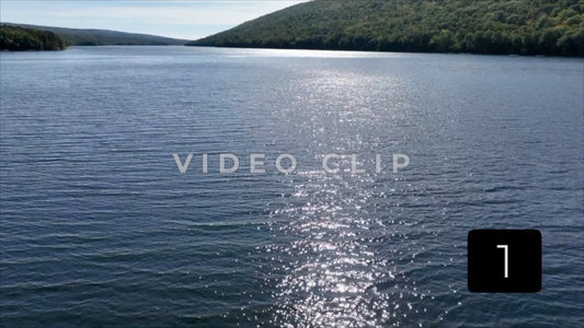 CLIP 1 - Canadice Lake, NY sparkling sunlight on peaceful New York Finger Lake