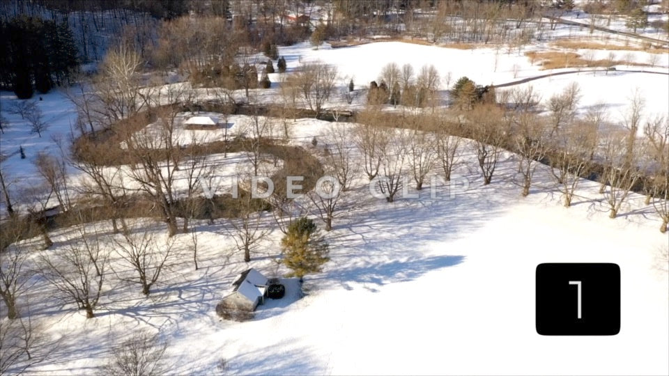 CLIP 1 - Rochester, NY Vol. 7 - Beautiful Winter in Ellison Park, NY with view of Irondequoit creek
