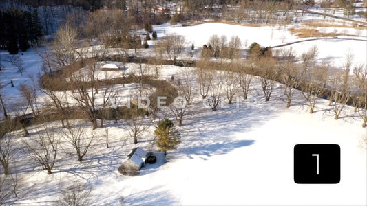 CLIP 1 - Rochester, NY Vol. 7 - Beautiful Winter in Ellison Park, NY with view of Irondequoit creek
