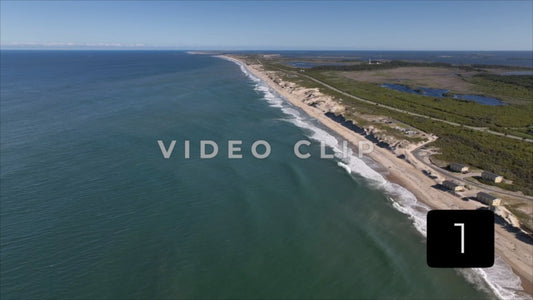 CLIP 1 - Outer Banks, NC Cape Hatteras National Seashore coastline beach