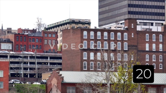CLIP 20 - Lynchburg, VA Vol. 1 - zoom close up of downtown buildings