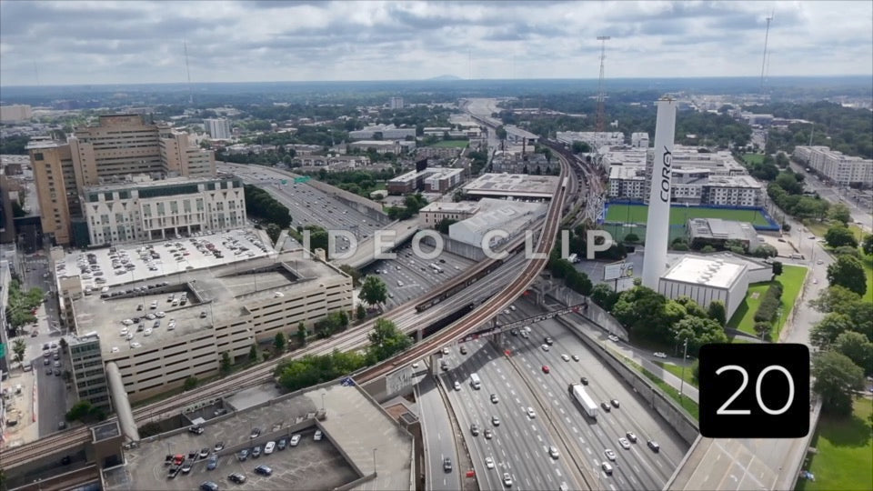 CLIP 20 - Atlanta, GA Vol. 3 - downtown 75/85 Interstate traffic