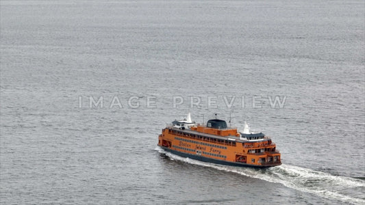 Photo - New York City, NY Staten Island Ferry crossing Hudson River bound for New York City